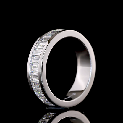 1.22 CTTW Bag Lab Grown Diamond Half Eternity Band Sz. 5 (E Color and VS1 Clarity)