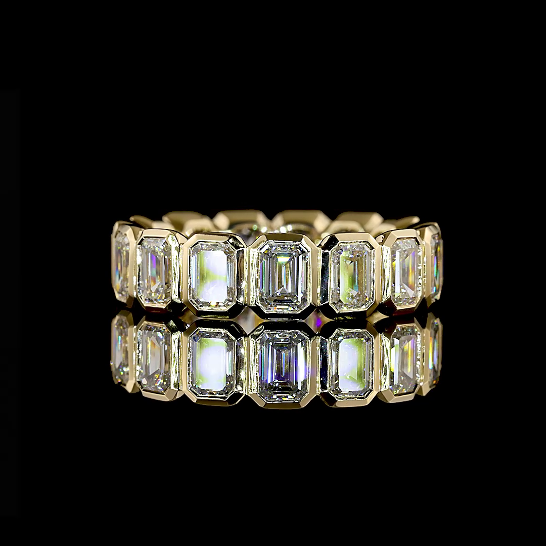 3.10 CTTW Emerald Lab Grown Diamond Full Eternity Sz. 4.75 (E Color and VS1 Clarity)
