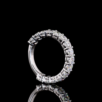 2.64 CTTW Cushion Brilliant Lab Grown Diamond 3/4 Eternity Band Sz. 5.5 (E Color and VS1 Clarity)