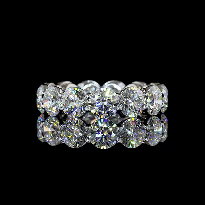 7.63 CTTW Round Lab Grown Diamond Full Eternity Sz. 7 (E Color and VS1 Clarity)