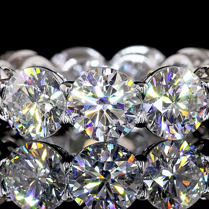 7.63 CTTW Round Lab Grown Diamond Full Eternity Sz. 7 (E Color and VS1 Clarity)