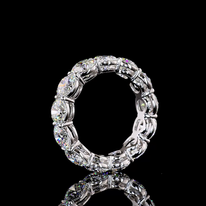 7.63 CTTW Round Lab Grown Diamond Full Eternity Sz. 7 (E Color and VS1 Clarity)