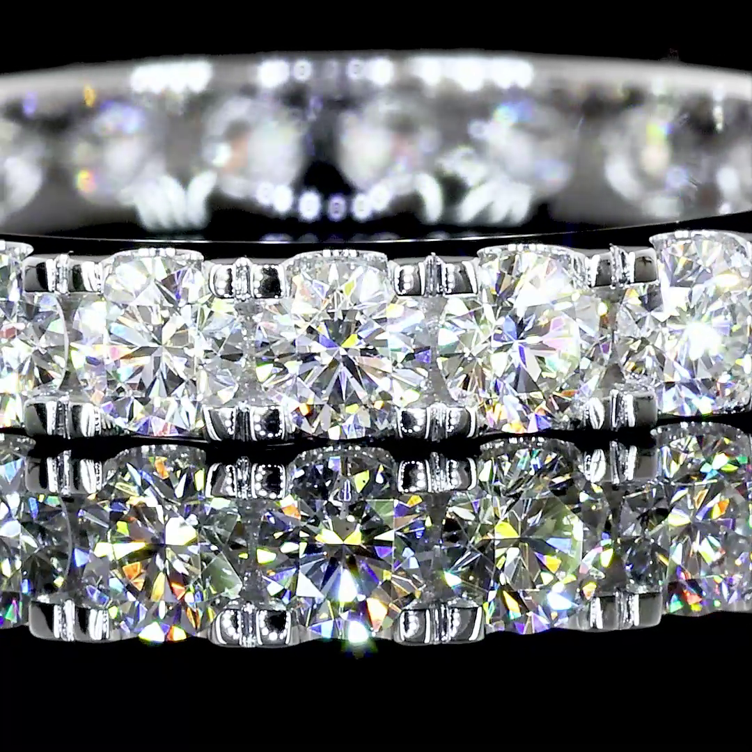 1.71 CTTW Round Lab Grown Diamond Full Eternity Sz. 7 (F Color and SI1 Clarity)