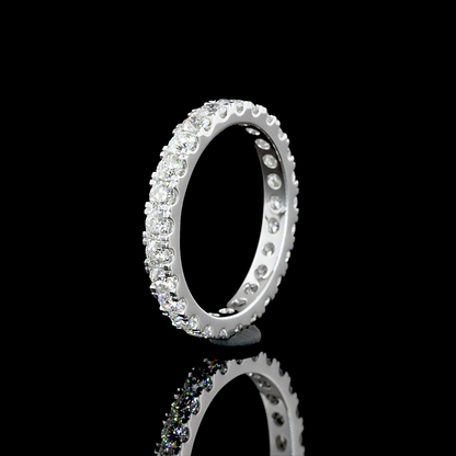 1.71 CTTW Round Lab Grown Diamond Full Eternity Sz. 7 (F Color and SI1 Clarity)