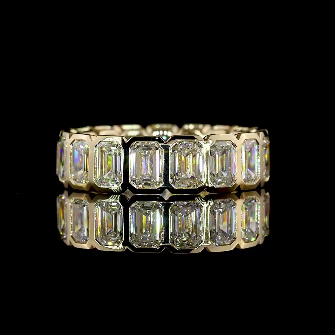 4.18 CTTW Emerald Lab Grown Diamond Full Eternity Sz. 4.75 (E Color and VS1 Clarity)