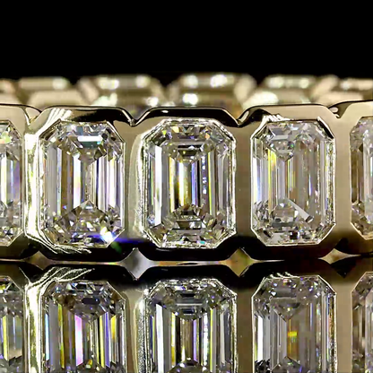 4.18 CTTW Emerald Lab Grown Diamond Full Eternity Sz. 4.75 (E Color and VS1 Clarity)