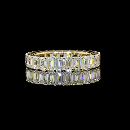 2.95 CTTW Emerald Lab Diamond Full Eternity Sz. 6 14k Yellow Gold E/F Color and VS/VS1 Clarity jewelry-spot-usa