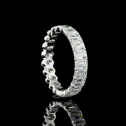3.79 CTTW Oval Lab Diamond Full Eternity Sz. 8 (E Color and VS Clarity)