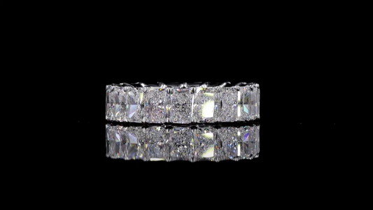 8.99 CTTW Radiant Lab Diamond Full Eternity Sz. 7 Platinum F Color and VS2 Clarity jewelry-spot-usa