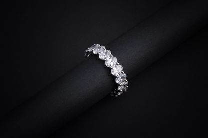 5.27 CTTW Oval Lab Diamond Full Eternity Sz. 6.5 14k White Gold F Color and VS2 Clarity jewelry-spot-usa