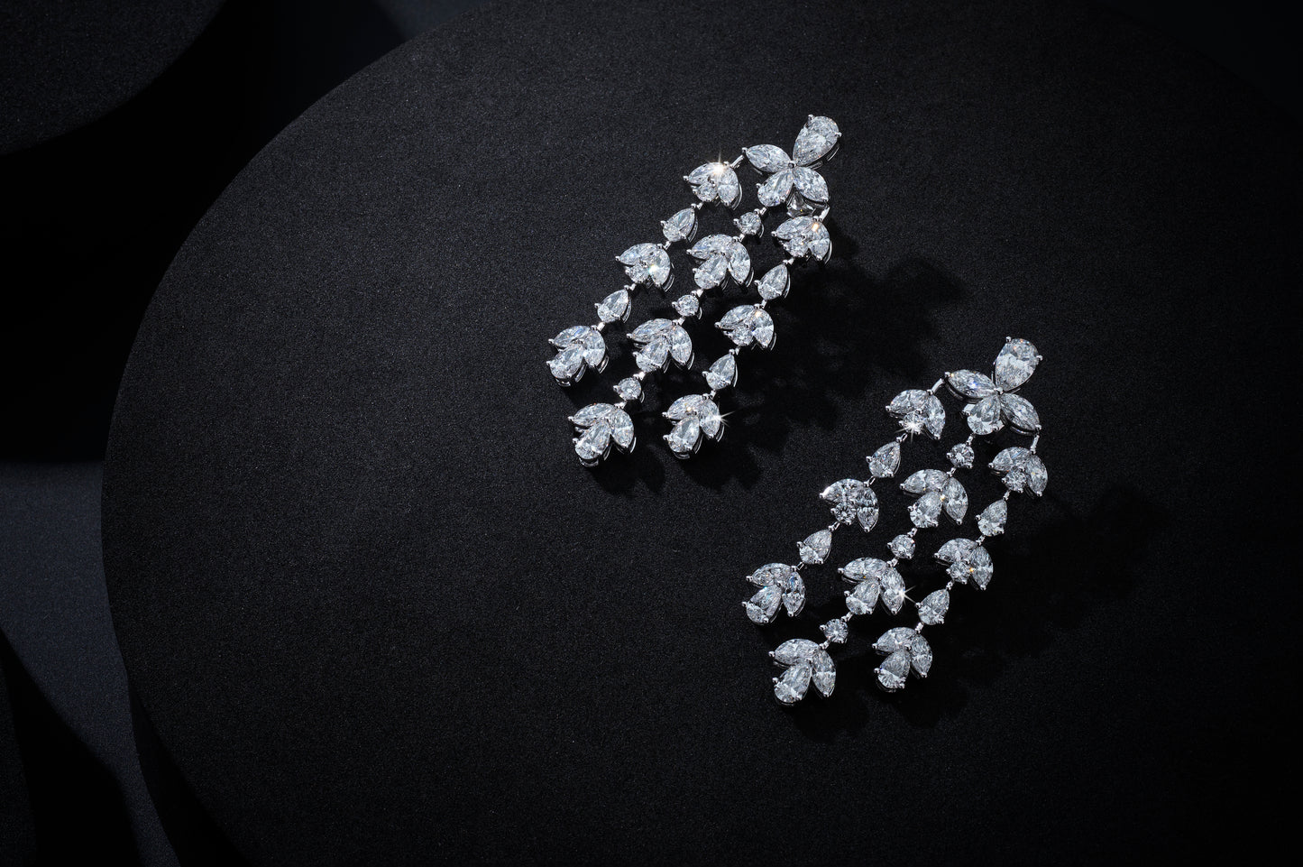 15.30 CTTW MIX Lab Diamond Special Earring 14k White Gold (G Color and VS1 Clarity)