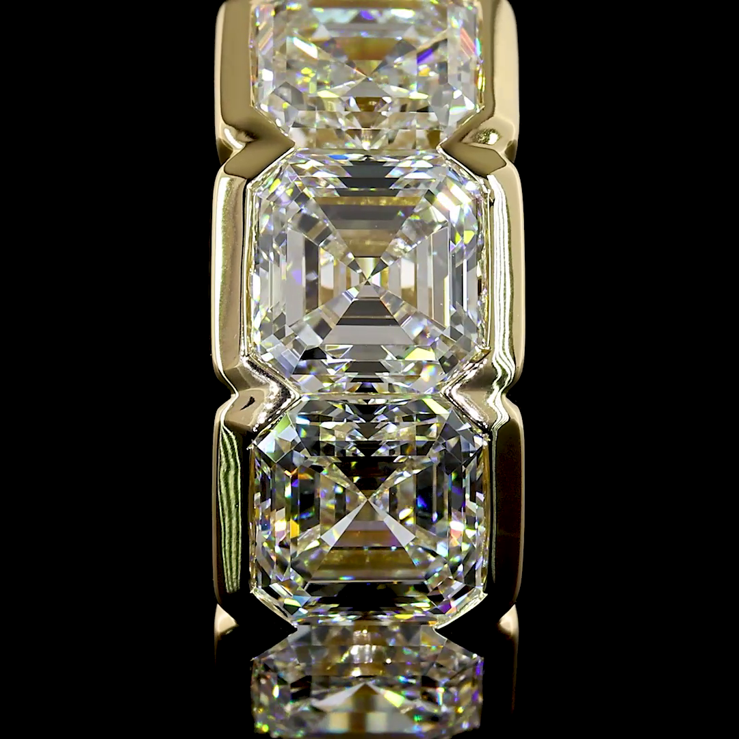 5.80 CTTW Asscher Lab Diamond Huggies Earring (E Color and VS Clarity)