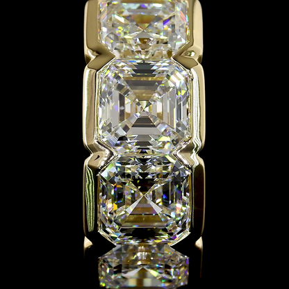 5.80 CTTW Asscher Lab Diamond Huggies Earring (E Color and VS Clarity)