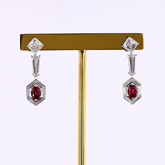 2.62 CTTW MIX Lab Diamond Hanging Earring (F Color and VVS2 Clarity)