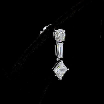 2.95 CTTW MIX Lab Diamond Hanging Earring (E Color and VS Clarity)