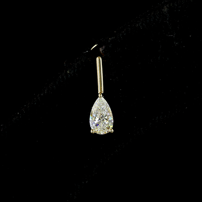 1.68 CTTW Pear Lab Diamond Hanging Earring (E Color and VS Clarity)