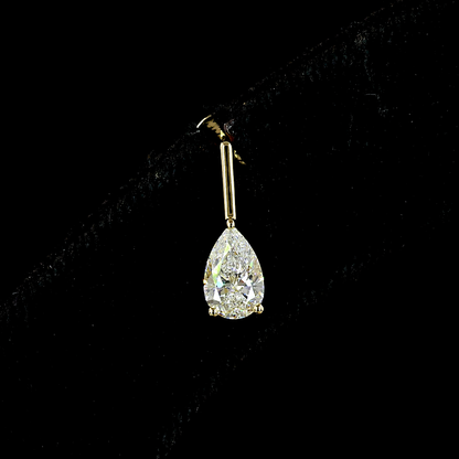 1.68 CTTW Pear Lab Diamond Hanging Earring (E Color and VS Clarity)