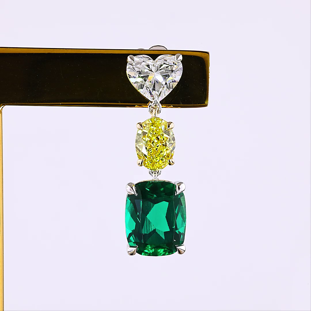 2.55 CTTW MIX Lab Diamond Hanging Earring