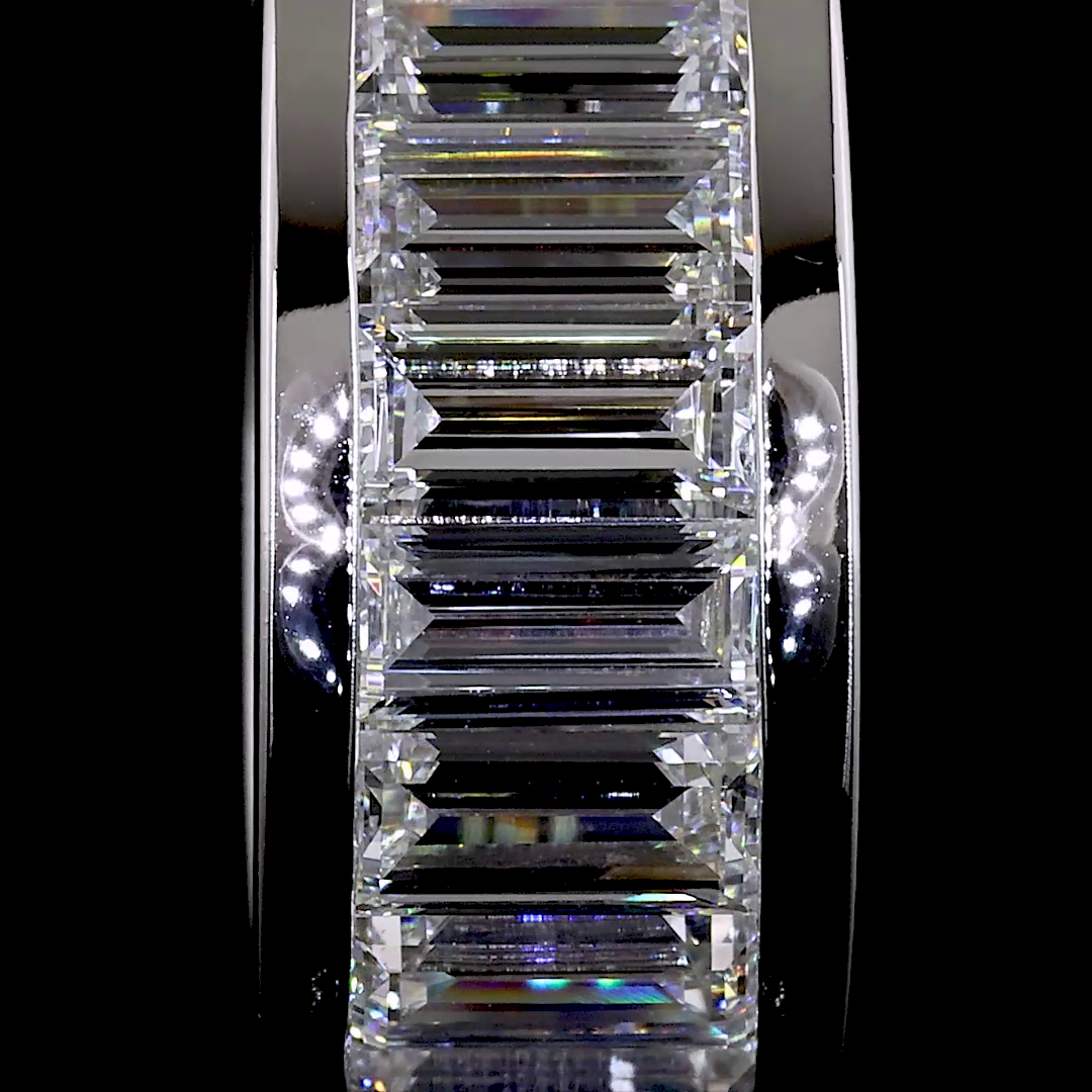 1.84 CTTW Baguette Lab Diamond Huggies Earring (E Color and VS Clarity)