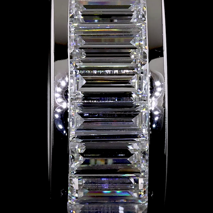 1.84 CTTW Baguette Lab Diamond Huggies Earring (E Color and VS Clarity)