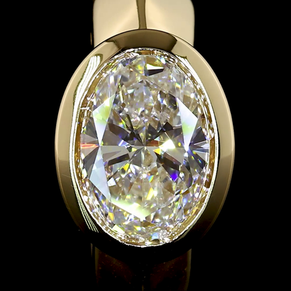 1.04 CTTW Oval Lab Diamond Huggies Earring (E Color and VS Clarity)