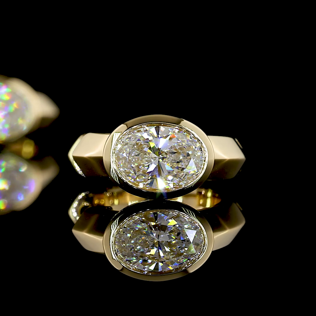 1.04 CTTW Oval Lab Diamond Huggies Earring (E Color and VS Clarity)