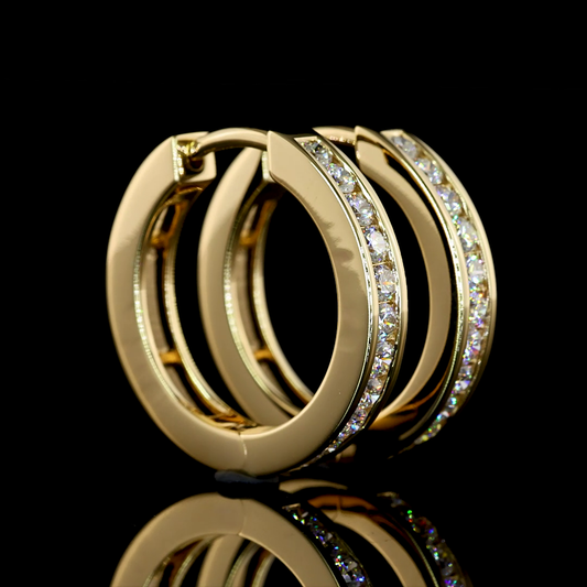 0.55 CTTW Round Lab Diamond Huggies Earring (E Color and VS Clarity)