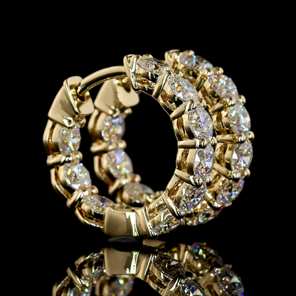 1.87 CTTW Round Lab Diamond Huggies Earring (E Color and VS Clarity)