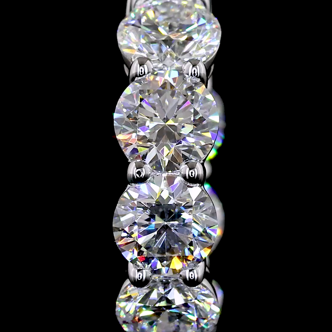 3.07 CTTW Round Lab Diamond Huggies Earring (E Color and VS/VS1 Clarity)