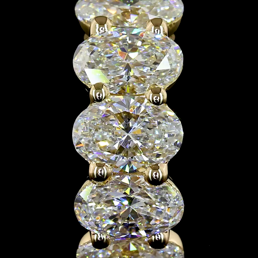 2.02 CTTW Oval Lab Diamond Huggies Earring (E Color and VS Clarity)