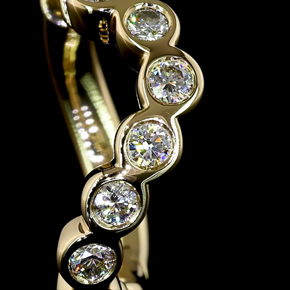 0.40 CTTW Round Lab Diamond Huggies Earring (E Color and VS Clarity)