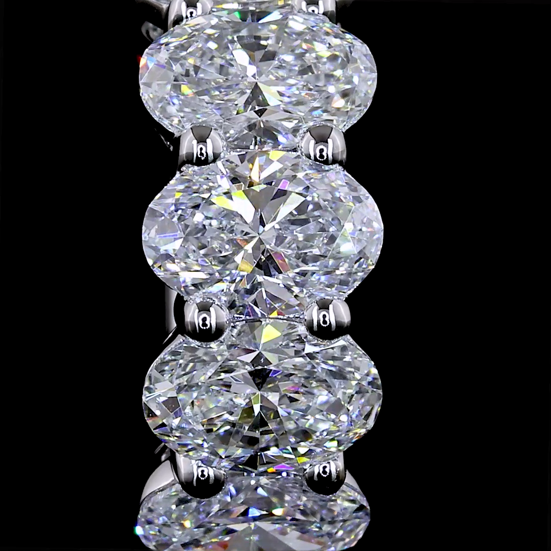 2.12 CTTW Oval Natural Diamond Huggies Earring 14.29mm (H Color and SI Clarity)