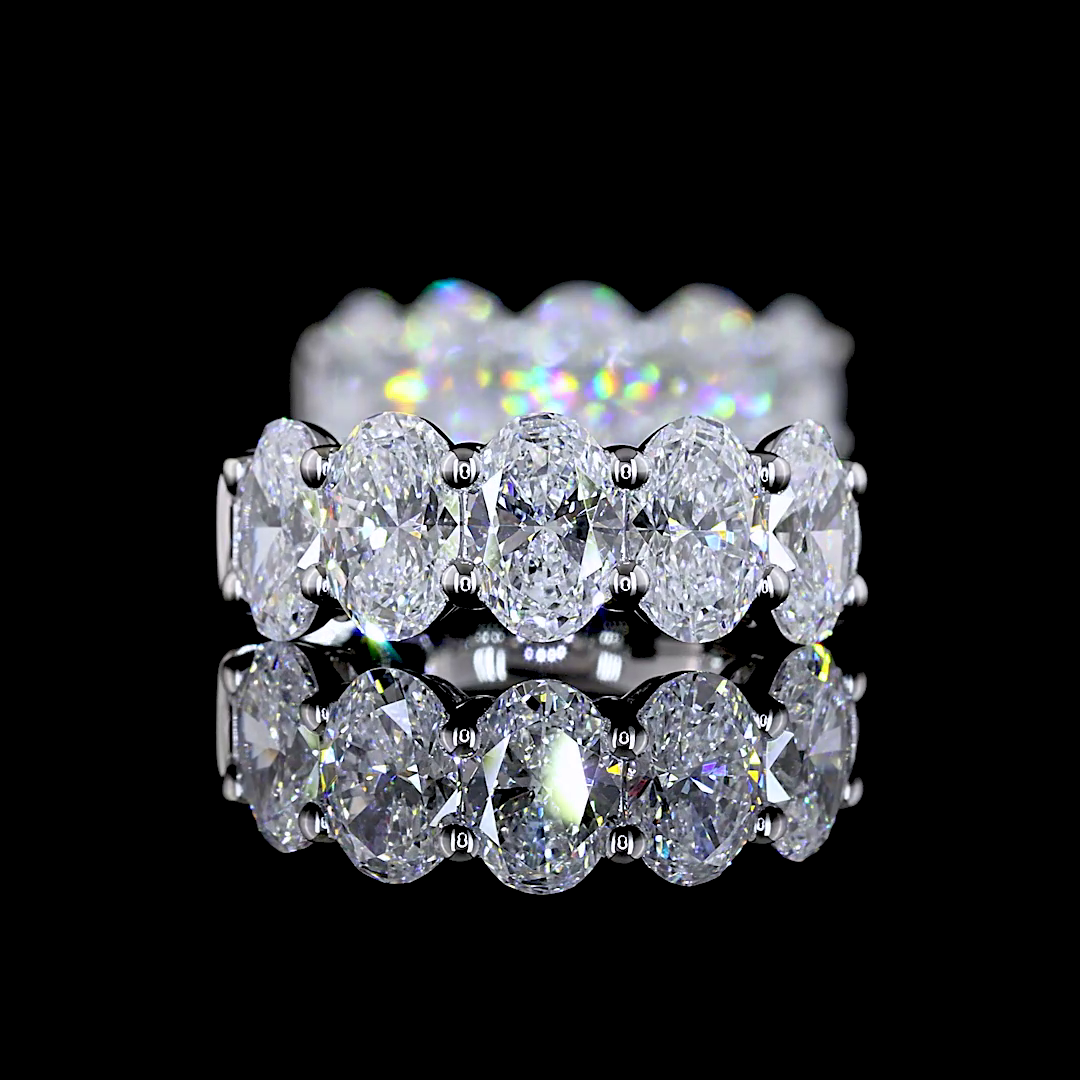 2.12 CTTW Oval Natural Diamond Huggies Earring 14.29mm (H Color and SI Clarity)