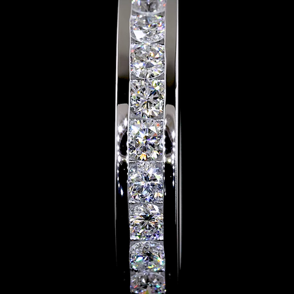 1.01 CTTW Round Lab Diamond Huggies Earring (F Color and VS1 Clarity)