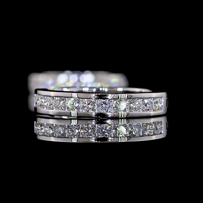 1.01 CTTW Round Lab Diamond Huggies Earring (F Color and VS1 Clarity)