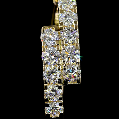 1.26 CTTW Round Lab Diamond Huggies Earring (F Color and VS2 Clarity)