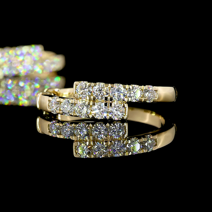 1.26 CTTW Round Lab Diamond Huggies Earring (F Color and VS2 Clarity)