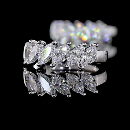 0.95 CTTW Marquise Lab Diamond Huggies Earring (E Color and VS Clarity)