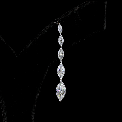 3.58 CTTW Marquise Lab Diamond Hanging Earring (E Color and VS Clarity)