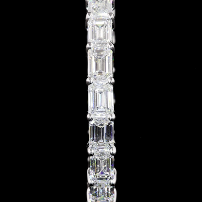 6.90 CTTW Emerald Lab Diamond Hoops Earring (D Color and VS2 Clarity)