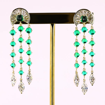 3.54 CTTW MIX Lab Grown Diamond Hanging Earring Size 36.65 (E Color and VS1 Clarity)