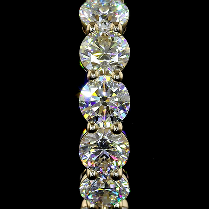 7.00 CTTW Round Lab Grown Diamond Huggies Earring 22.95mm (F Color and VS2 Clarity)