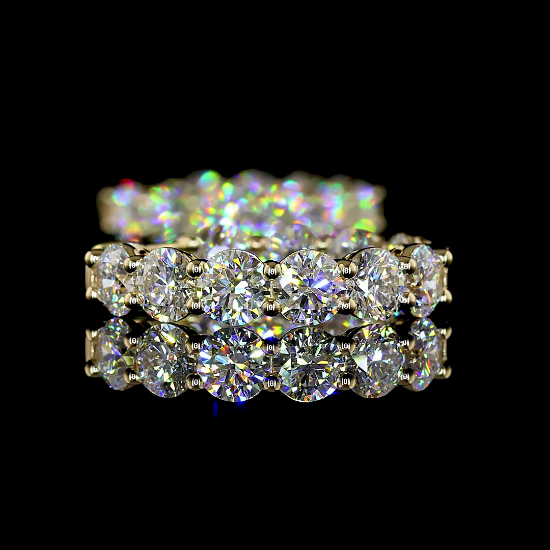 7.00 CTTW Round Lab Grown Diamond Huggies Earring 22.95mm (F Color and VS2 Clarity)