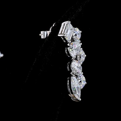 5.99 CTTW MIX Lab Grown Diamond Crawler Earring Size 22 (E Color and VS Clarity)
