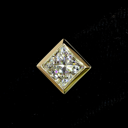 3.07 CTTW Princess Lab Diamond Studs Earring (E Color and VVS2 Clarity)