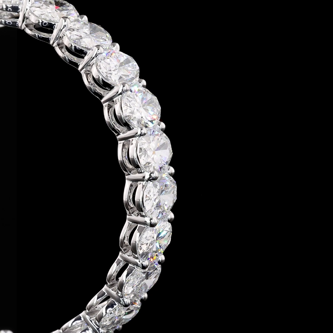 8.96 CTTW Oval Lab Diamond Hoops Earring 14k White Gold (F Color and VS2 Clarity)