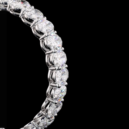 8.96 CTTW Oval Lab Diamond Hoops Earring 14k White Gold (F Color and VS2 Clarity)