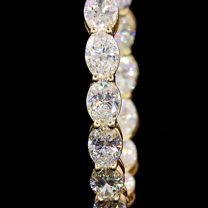 3.03 CTTW Oval Lab Diamond Hoops Earring 25mm 14k Yellow Gold F Color and VS2 Clarity jewelry-spot-usa