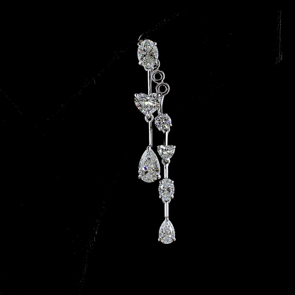 3.45 CTTW MIX Lab Diamond Hanging Earring (E Color and VS Clarity)