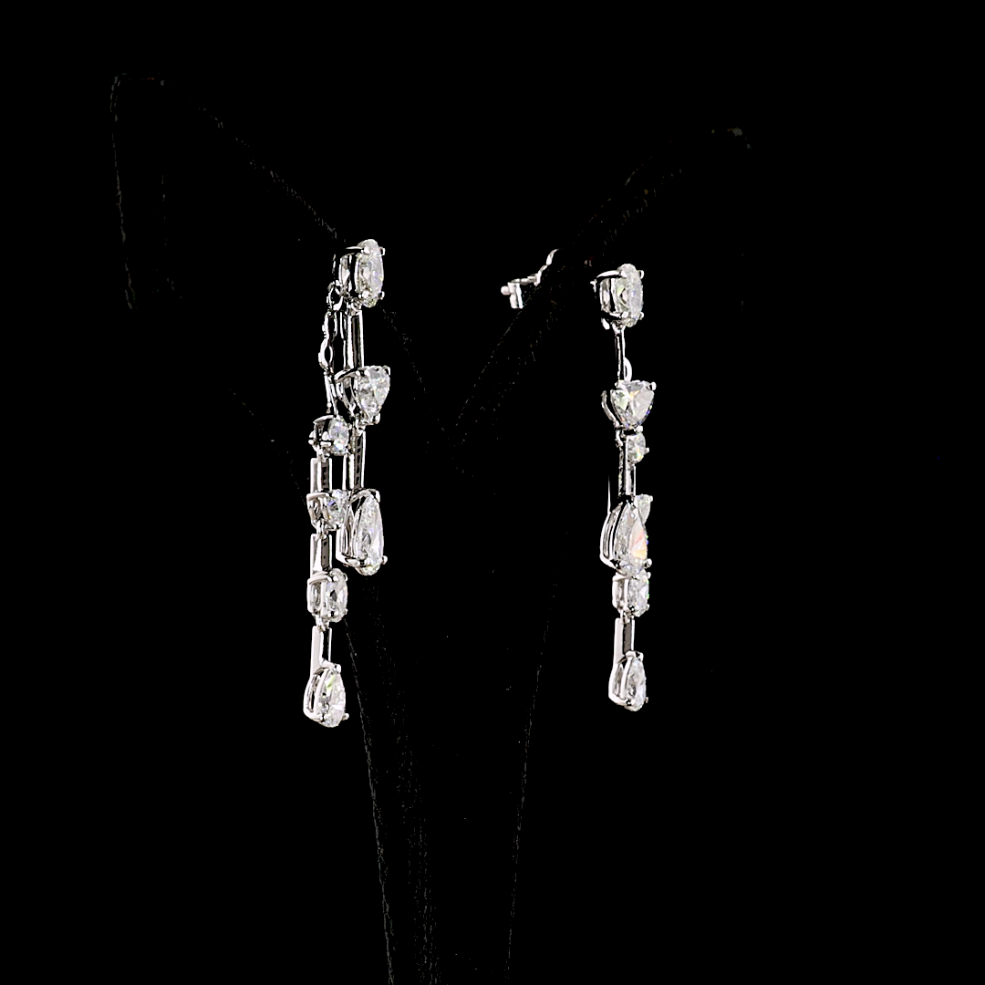 3.45 CTTW MIX Lab Diamond Hanging Earring (E Color and VS Clarity)